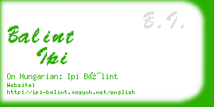 balint ipi business card